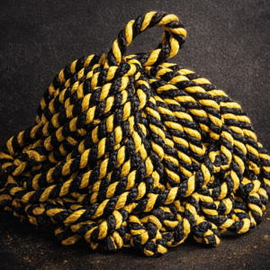 Cordelette charbon et or